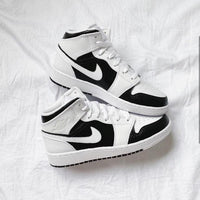 Custom Jordans White Black