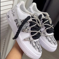 Handmade Dior Rhinestone Custom Air Force 1 Sneakers