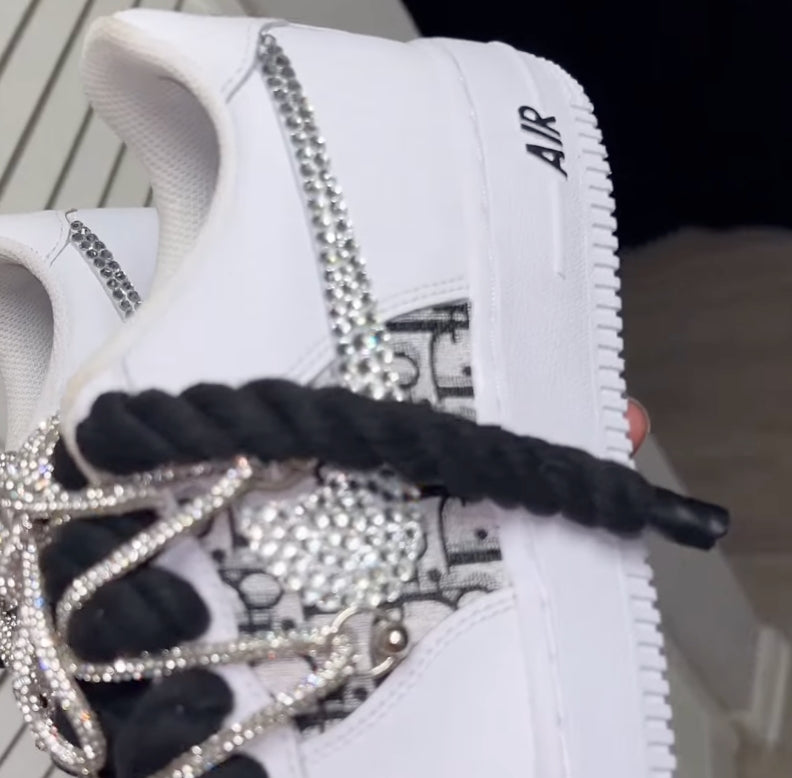 Handmade Rhinestone Custom Air Force 1 Sneakers