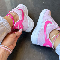 Hand Painted Pink Custom Air Force 1 Sneakers