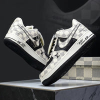 Hand Painted Checkered Custom Air Force 1 Sneakers