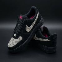 Hand Painted Custom Black Air Force 1 Sneakers