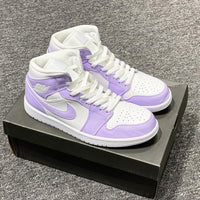 Custom Jordans Baby Purple White