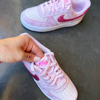 Hand Painted Pink Rhinestone Custom Air Force 1 Sneakers