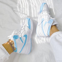 Custom Jordans White Baby Blue