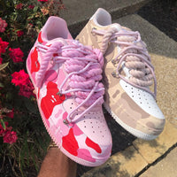 Hand Painted Camo Rope Lace Custom Air Force 1