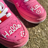 Hand Painted Hello Kitty Pink Custom Air Force 1 Sneakers