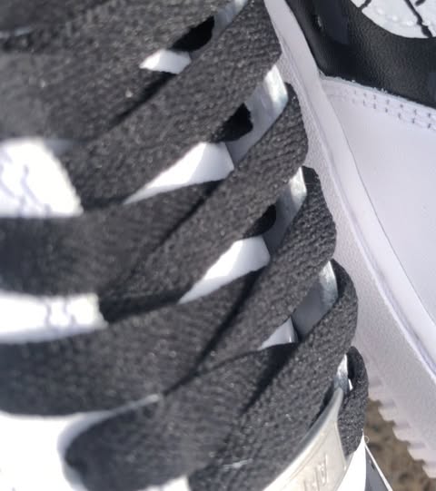 Hand Painted Black & White Custom Air Force 1 Sneakers