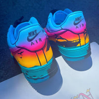 Hand Painted Beach Sunset Custom Air Force 1 Sneakers