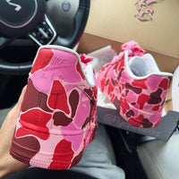 Hand Painted Pink Camo Custom Air Force 1 Sneakers