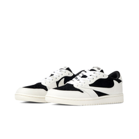Reversion Swoosh Black White TS Custom Air Jordan 1 Low