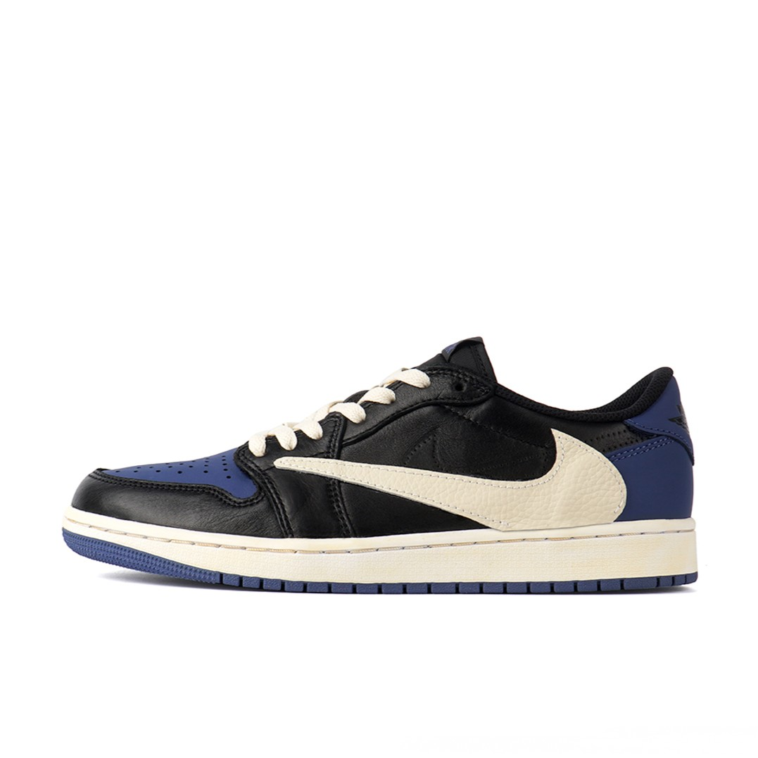 Reversion Swoosh Blue Black White TS Custom Air Jordan 1 Low