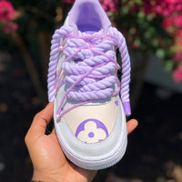 Custom Hand Painted Purple Air Force 1 Sneakers