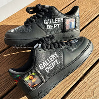 Hand Painted Gallery Dept Custom Black Air Force 1 Sneakers