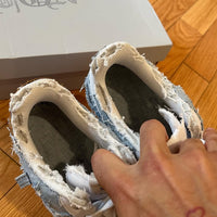 Handmade Distressed Denim Custom Air Force 1 Sneakers
