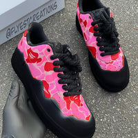 Hand Painted Pink Camo Custom Air Force 1 Sneakers
