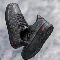 Custom Hand Painted Black Air Force 1 Sneakers