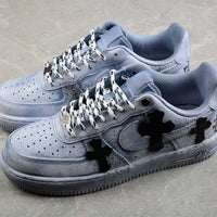 Nike Air Force 1 Shadow Weiß Schwarz Custom