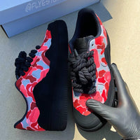 Custom Hand Painted Camo Air Force 1 Sneakers