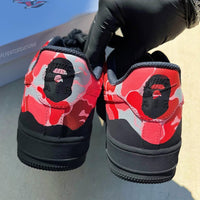 Custom Hand Painted Camo Air Force 1 Sneakers