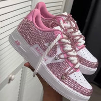 Hand Painted Pink Custom Air Force 1 Sneakers Collection