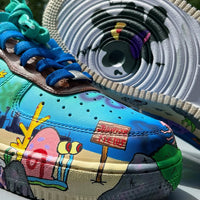 Hand Painted SpongeBob Custom Air Force 1 Sneakers