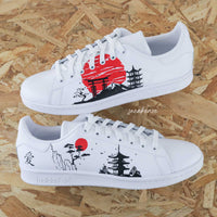 Custom Adidas Chinese Style Building Silhouette