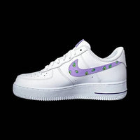 Custom AF 1s Shoes Avocado Pattern Purple