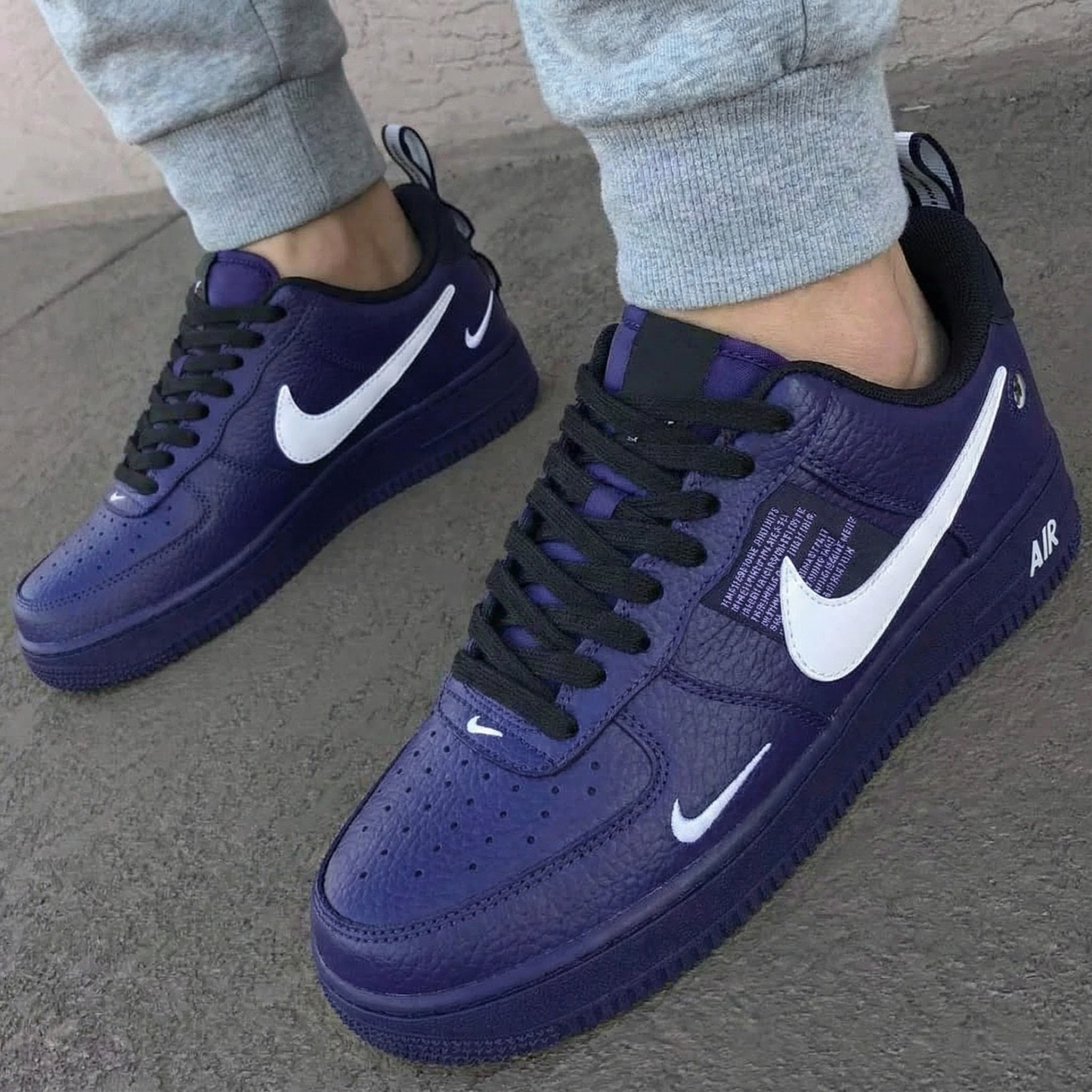 Custom AF 1s Shoes Classic Navy White
