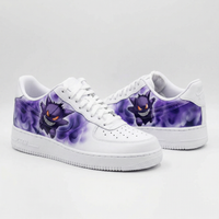 Custom AF 1s Shoes Gengar Purple Smoke White Purple