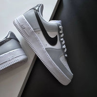 Custom AF 1s Shoes Gray Black Colorway