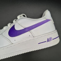 Custom AF 1s Shoes Green and Purple Color