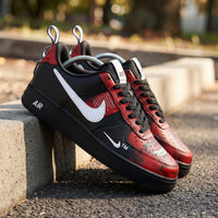Custom AF 1s Shoes Joker Theme Black Red