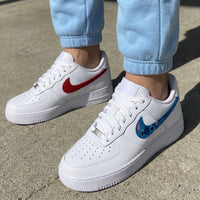 Custom AF 1s Shoes Lilo And Stitch Inspired Red Blue