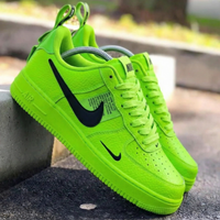 Custom AF 1s Shoes Neon Green Black