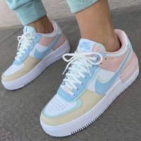 Custom AF 1s Shoes Pastel Baby Pink Baby Blue