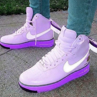 Custom AF 1s Shoes Soft Macaron Baby Pink Purple