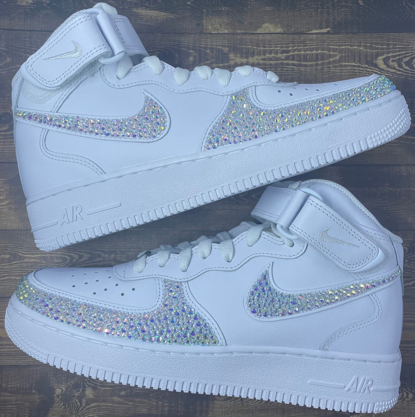 Custom AF 1s Shoes with Iridescent Glitter