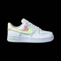 Custom AF 1s Shoes with Teal and Lime Green