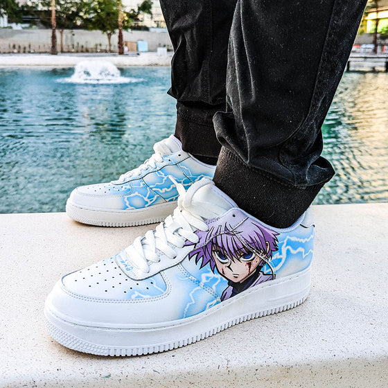 Custom Air Force 1 Baby Blue Anime Pattern