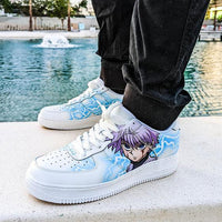Custom Air Force 1 Baby Blue Anime Pattern