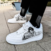 Custom Air Force 1 Black Anime Pattern