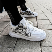 Custom Air Force 1 Black Anime Pattern