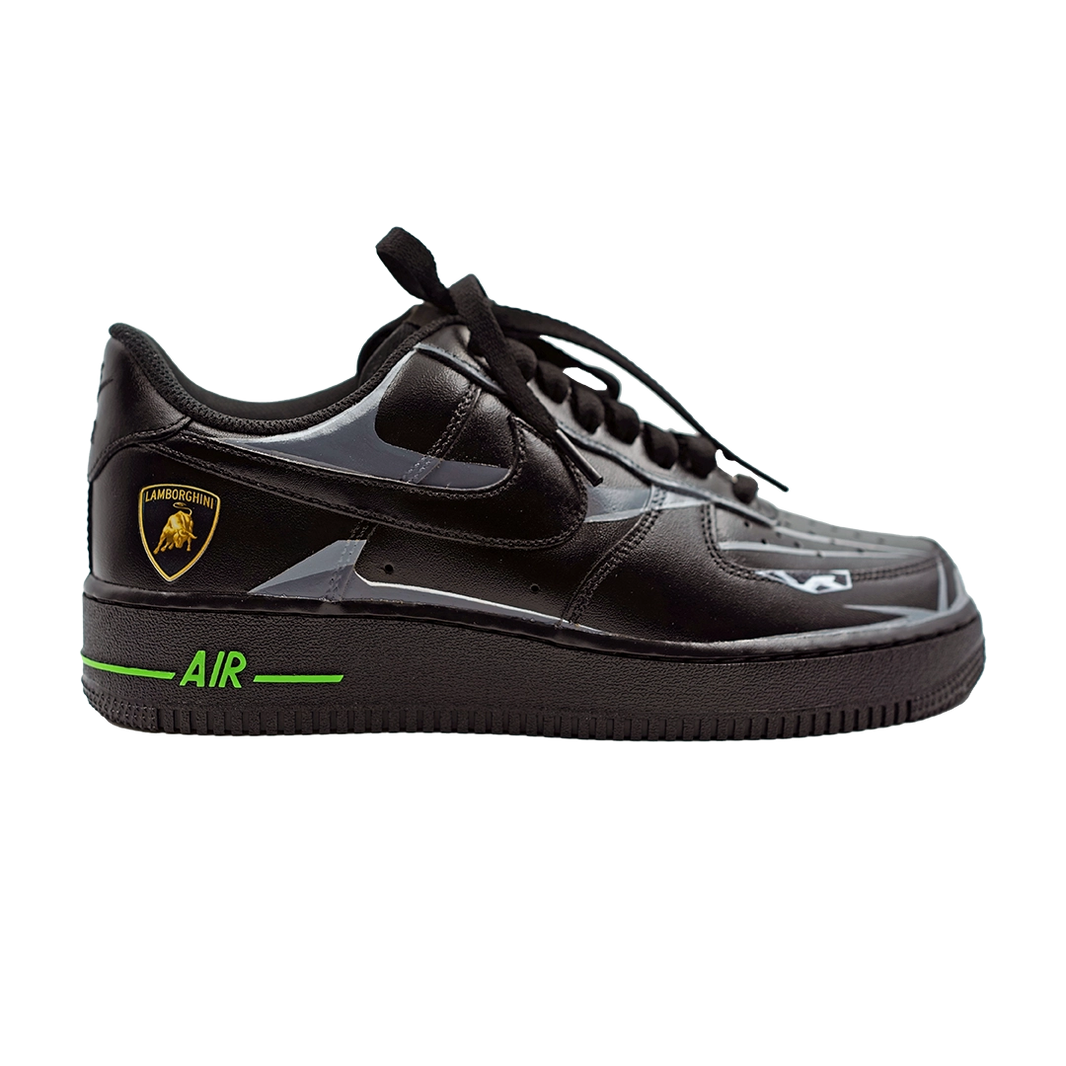 Custom Air Force 1 Black Lamborghini Badge Design