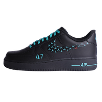Custom Air Force 1 Black Teal Mercedes-Benz Logo