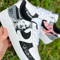 Custom Air Force 1 Black White Taylor Swift Reputation Theme