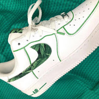 Custom Air Force 1 Green Leaf Swoosh