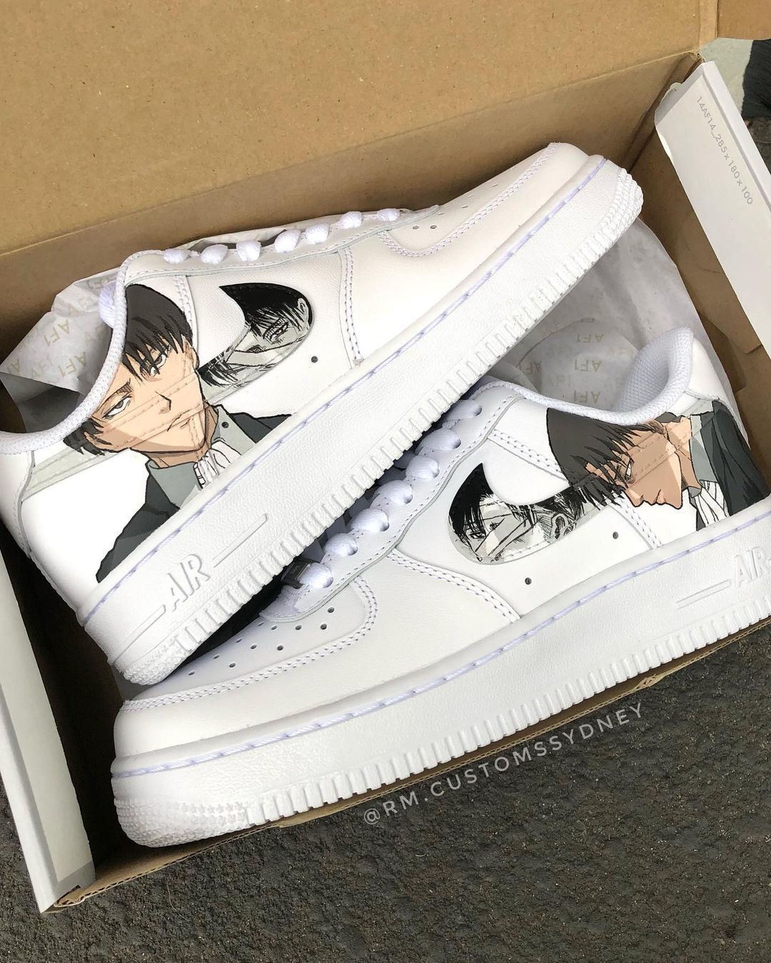 Custom Air Force 1 Shoes Anime Character Design White