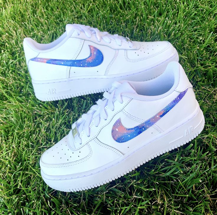 Custom Air Force 1 Shoes Galaxy Blue Pink