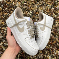 Custom Air Force 1 White Beige Trim